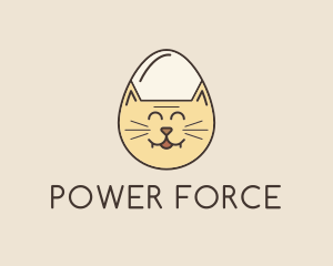 Cat Egg Head logo design