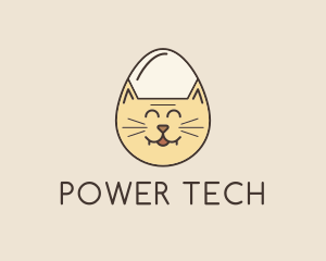 Toy Shop - Cat Egg Head logo design