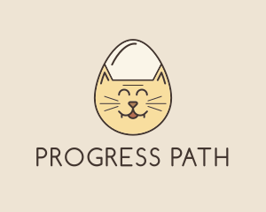 Cat Egg Head logo design