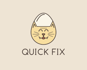 Cat Egg Head logo design