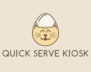 Cat Egg Head logo design