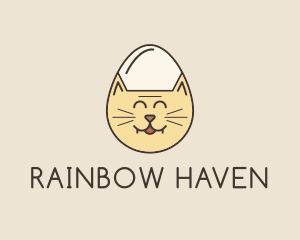 Cat Egg Head logo design