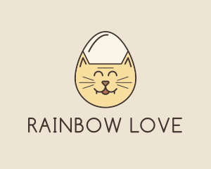 Cat Egg Head logo design