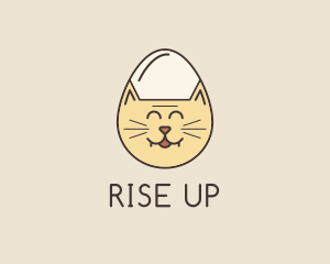 Cat Egg Head logo design