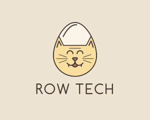 Cat Egg Head logo design