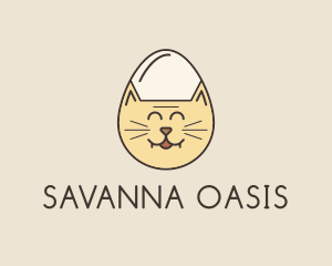 Cat Egg Head logo design