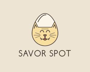 Cat Egg Head logo design