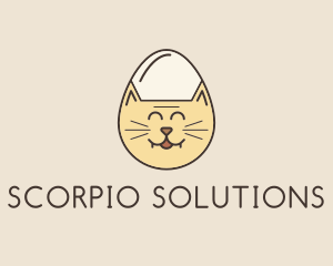 Cat Egg Head logo design