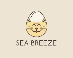 Cat Egg Head logo design