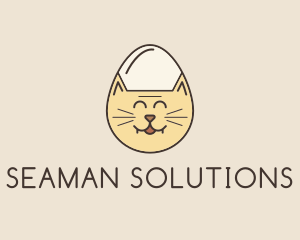 Cat Egg Head logo design