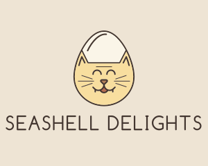 Cat Egg Head logo design