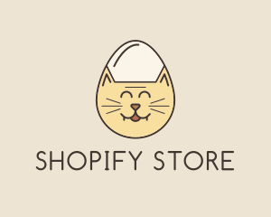 Cat Egg Head logo design