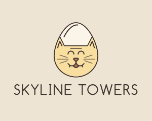 Cat Egg Head logo design