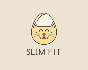 Cat Egg Head logo design