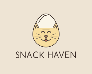 Cat Egg Head logo design