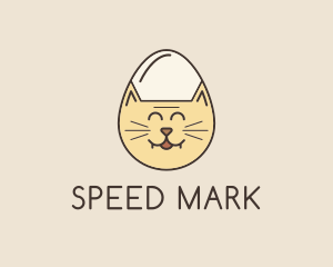 Cat Egg Head logo design