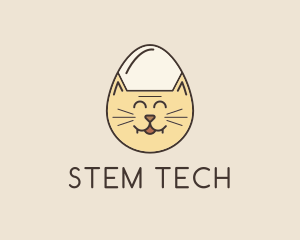 Cat Egg Head logo design