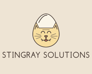 Cat Egg Head logo design