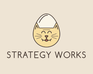 Cat Egg Head logo design