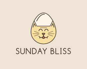 Sunday - Cat Egg Head logo design