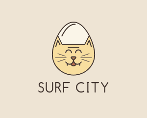 Cat Egg Head logo design