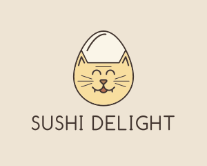 Cat Egg Head logo design