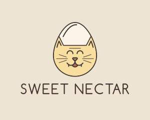 Cat Egg Head logo design