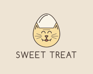 Cat Egg Head logo design