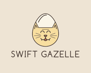 Cat Egg Head logo design