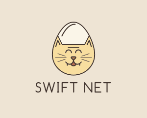 Cat Egg Head logo design