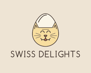 Cat Egg Head logo design