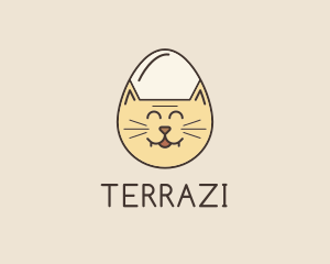 Cat Egg Head logo design