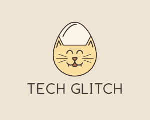 Cat Egg Head logo design