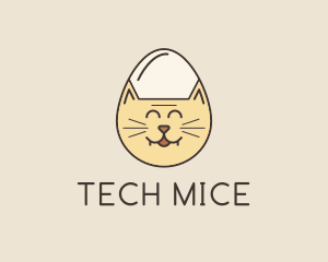 Cat Egg Head logo design