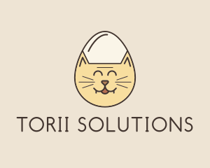 Cat Egg Head logo design