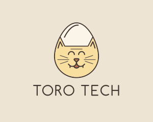 Cat Egg Head logo design