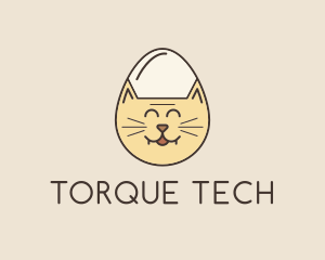 Cat Egg Head logo design