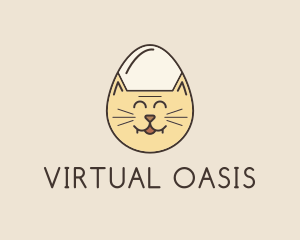 Cat Egg Head logo design