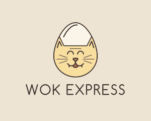 Cat Egg Head logo design