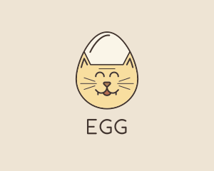 Cat Egg Head logo design