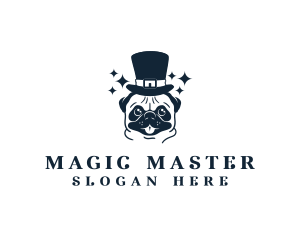 Magic Pug Hat logo design