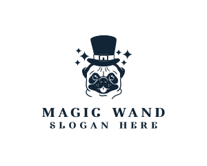 Magic Pug Hat logo design