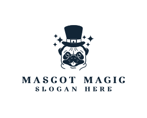 Magic Pug Hat logo design