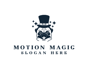 Magic Pug Hat logo design