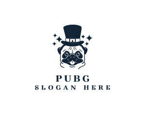 Orange Puppy - Magic Pug Hat logo design