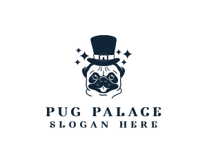 Pug - Magic Pug Hat logo design