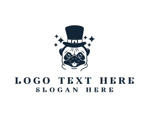 Character - Magic Pug Hat logo design