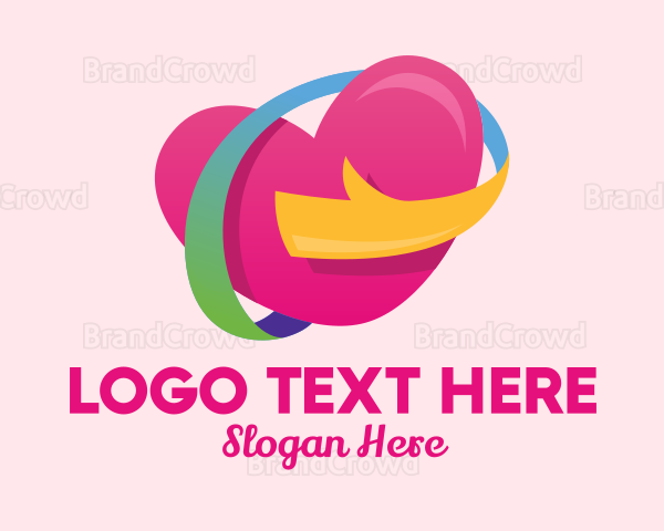 Colorful Heart Hug Logo