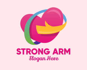 Arm - Colorful Heart Hug logo design