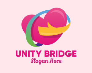 Inclusion - Colorful Heart Hug logo design